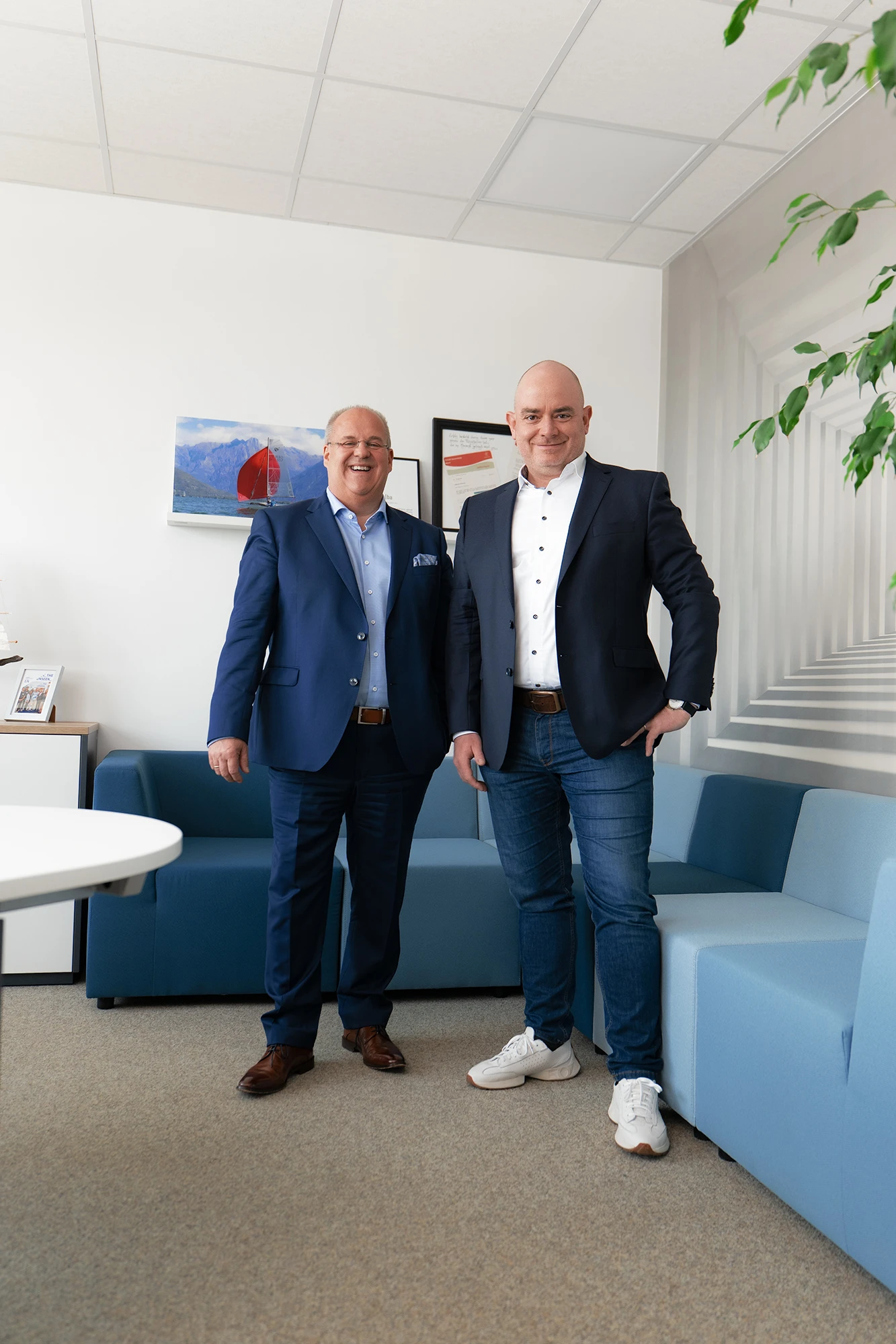 Managing Directors of domeba. Reinhold Hampl, CFO and Matthias Domes, CEO.